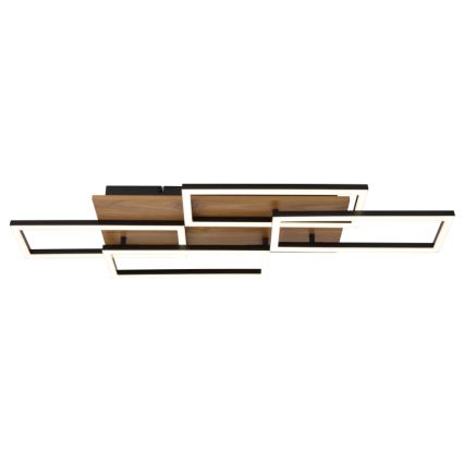 Globo - Димируемо LED таванно осветително тяло LED/40W/230V 2700-6500K 32,5x87,5 cm кафяво/черно + дистанционно управление