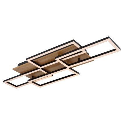 Globo - Димируемо LED таванно осветително тяло LED/40W/230V 2700-6500K 32,5x87,5 cm кафяво/черно + дистанционно управление