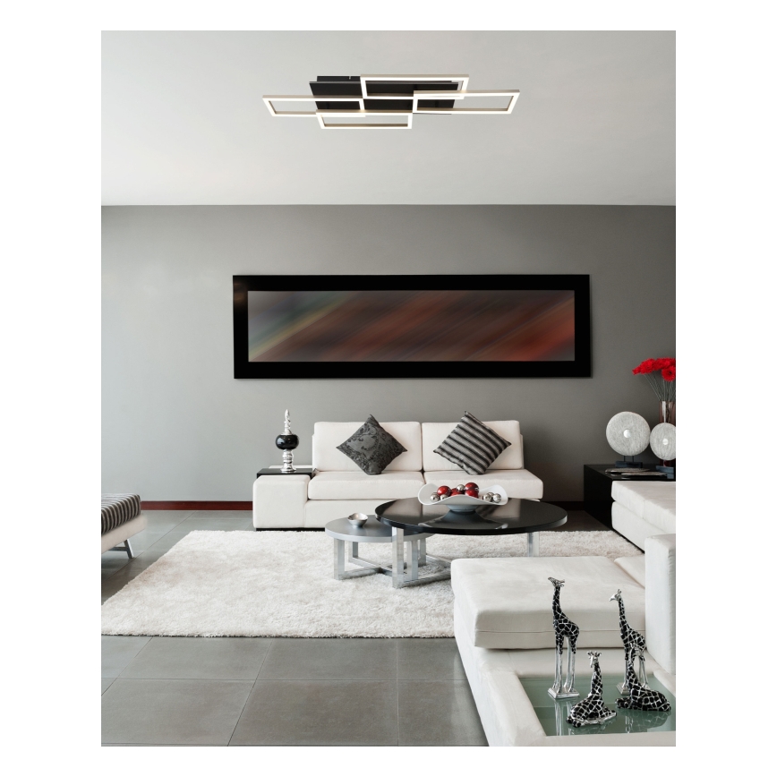 Globo - LED затъмняемо таванно осветително тяло LED/40W/230V 2700-6500K 32,5x87,5 cm черно + дистанционно управление