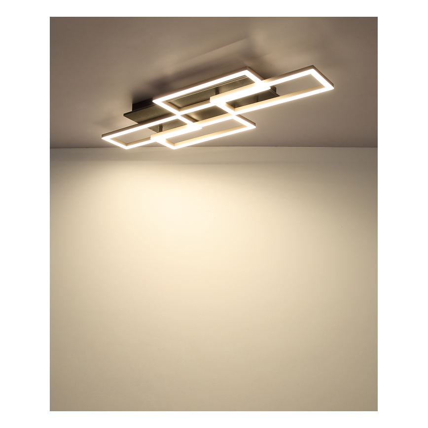 Globo - LED затъмняемо таванно осветително тяло LED/40W/230V 2700-6500K 32,5x87,5 cm черно + дистанционно управление
