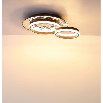 Globo - LED Плафониера LED/24W/230V 3000K 40x50,5 см черен/лъскав хром