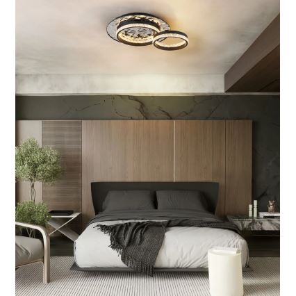 Globo - LED Плафониера LED/24W/230V 3000K 40x50,5 см черен/лъскав хром