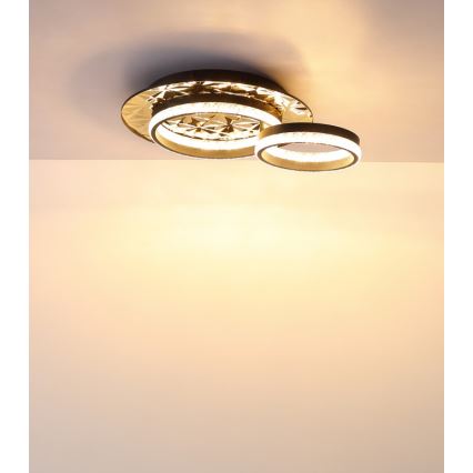 Globo - LED Плафониера LED/24W/230V 3000K 40x50,5 см черен/златист
