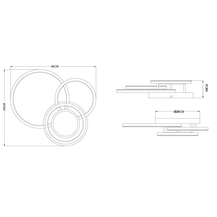 Globo - LED таванно осветително тяло LED/40W/230V 3000K 49x39 cm