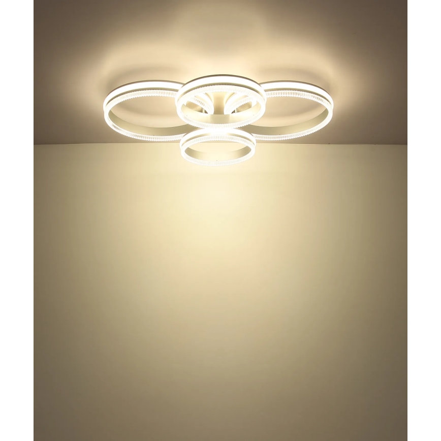 Globo - Димируемо LED таванно осветително тяло LED/90W/230V 2700-6000K сребристо + дистанционно управление
