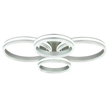Globo - Димируемо LED таванно осветително тяло LED/90W/230V 2700-6000K сребристо + дистанционно управление