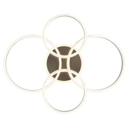 Globo - Димируемо LED таванно осветително тяло LED/90W/230V 2700-6000K сребристо + дистанционно управление