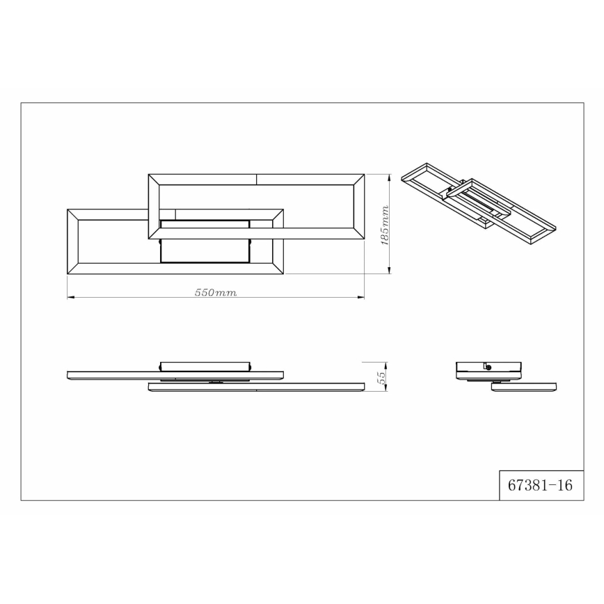 Globo - LED таванно осветително тяло, 16 W, 230 V, 3000/4000/6000 K