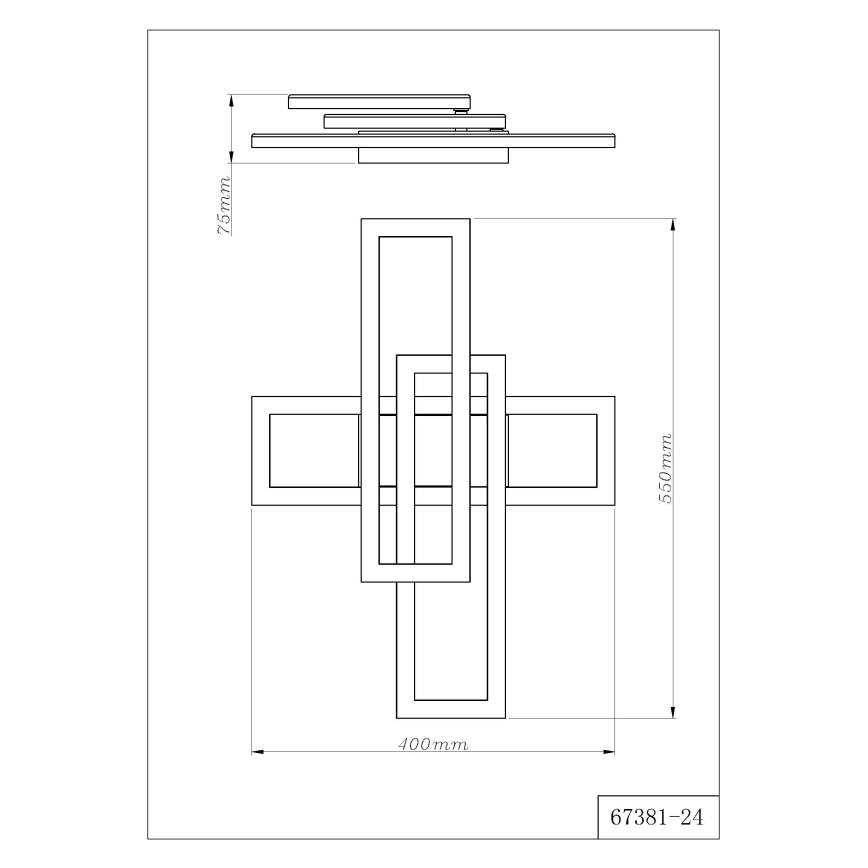 Globo - LED таванно осветително тяло, 24W, 230V, 3000/4000/6000K
