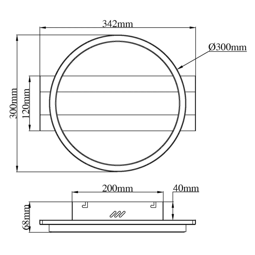 Globo - LED плафон LED/24W/230V 4000K 30x34,2 cm