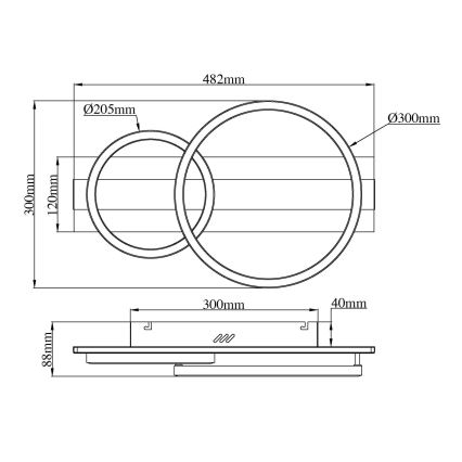 Globo - LED плафон LED/30W/230V 4000K 30x48,2 cm