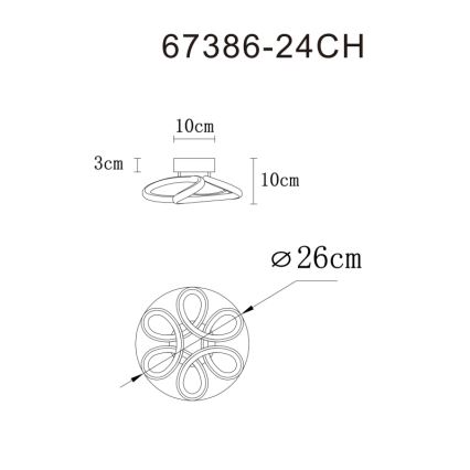 Globo - LED Плафониера LED/24W/230V 2700/4000/6000K Ø 26 см златист