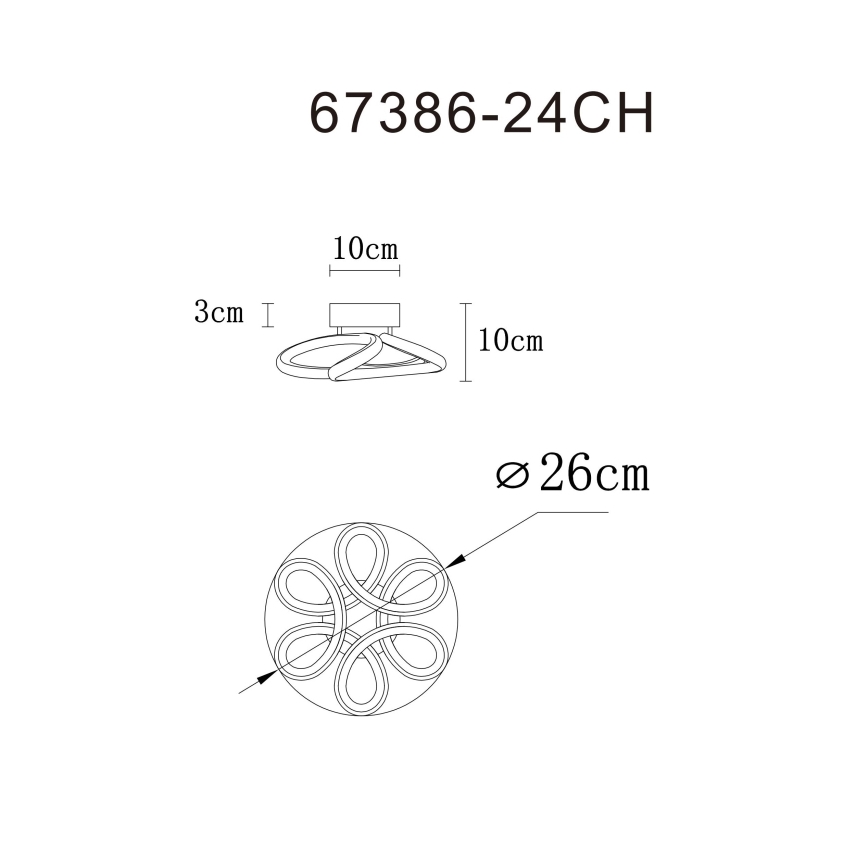 Globo - LED Плафониера LED/24W/230V 2700/4000/6000K Ø 26 см златист