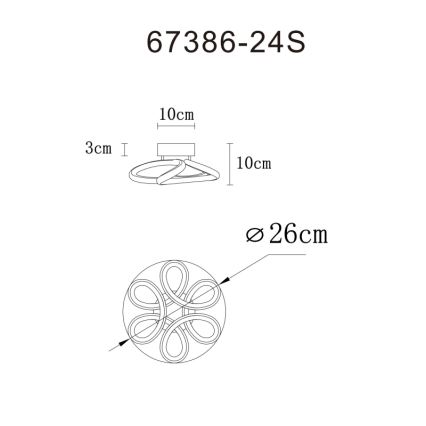 Globo - LED Плафониера LED/24W/230V 2700/4000/6000K Ø 26 см матов хром