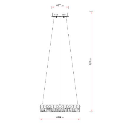 Globo - димируем LED полилей на кабел LED/24W/230V 2700-6000K прозрачен + дистанционно управление