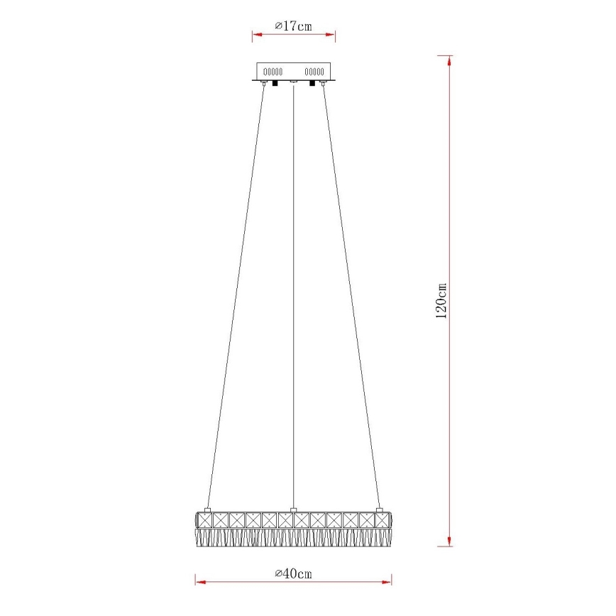 Globo - димируем LED полилей на кабел LED/24W/230V 2700-6000K прозрачен + дистанционно управление