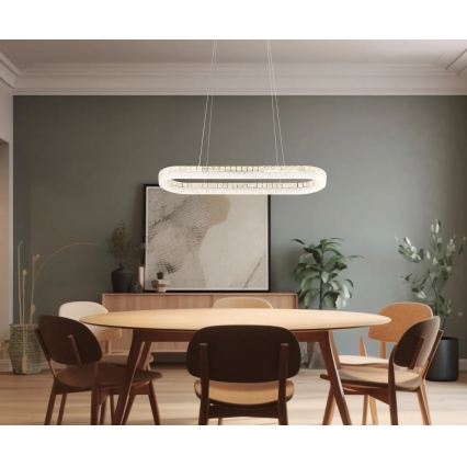 Globo - LED димируем полилей на кабел LED/40W/230V 2700-6000K прозрачен + дистанционно управление