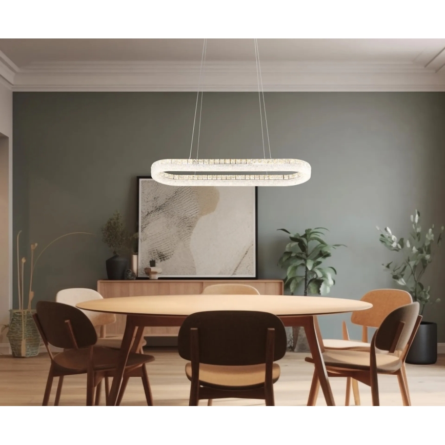 Globo - LED димируем полилей на кабел LED/40W/230V 2700-6000K прозрачен + дистанционно управление