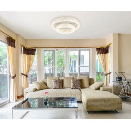 Globo - димируем LED плафон LED/60W/230V 2700-6000K прозрачен + дистанционно управление