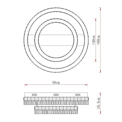 Globo - димируем LED плафон LED/60W/230V 2700-6000K прозрачен + дистанционно управление