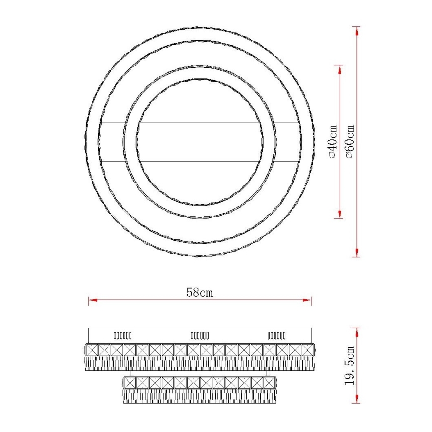Globo - димируем LED плафон LED/60W/230V 2700-6000K прозрачен + дистанционно управление