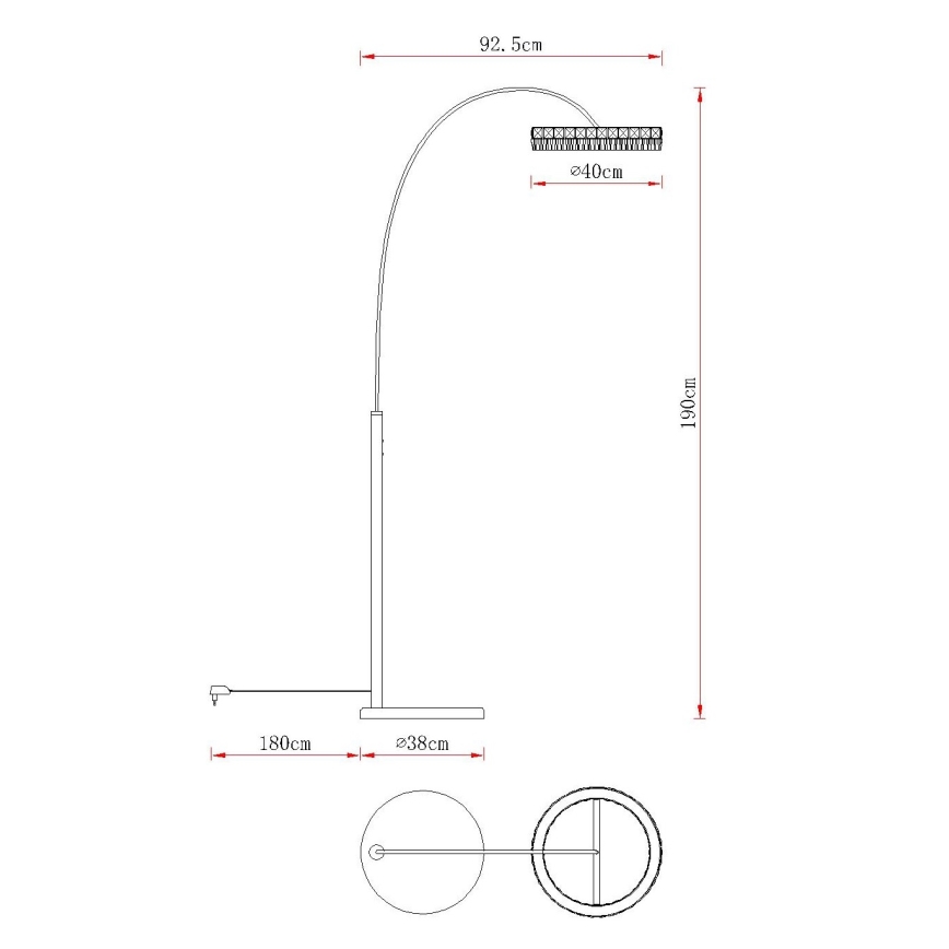 Globo - Димируема LED подова лампа LED/35W/230V 3000/4000/6000K