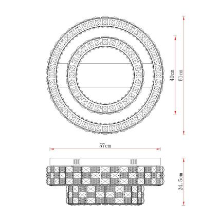 Globo - димируемо таванно LED осветително тяло LED/55W/230V 2700-6000K Ø 61 см + дистанционно управление