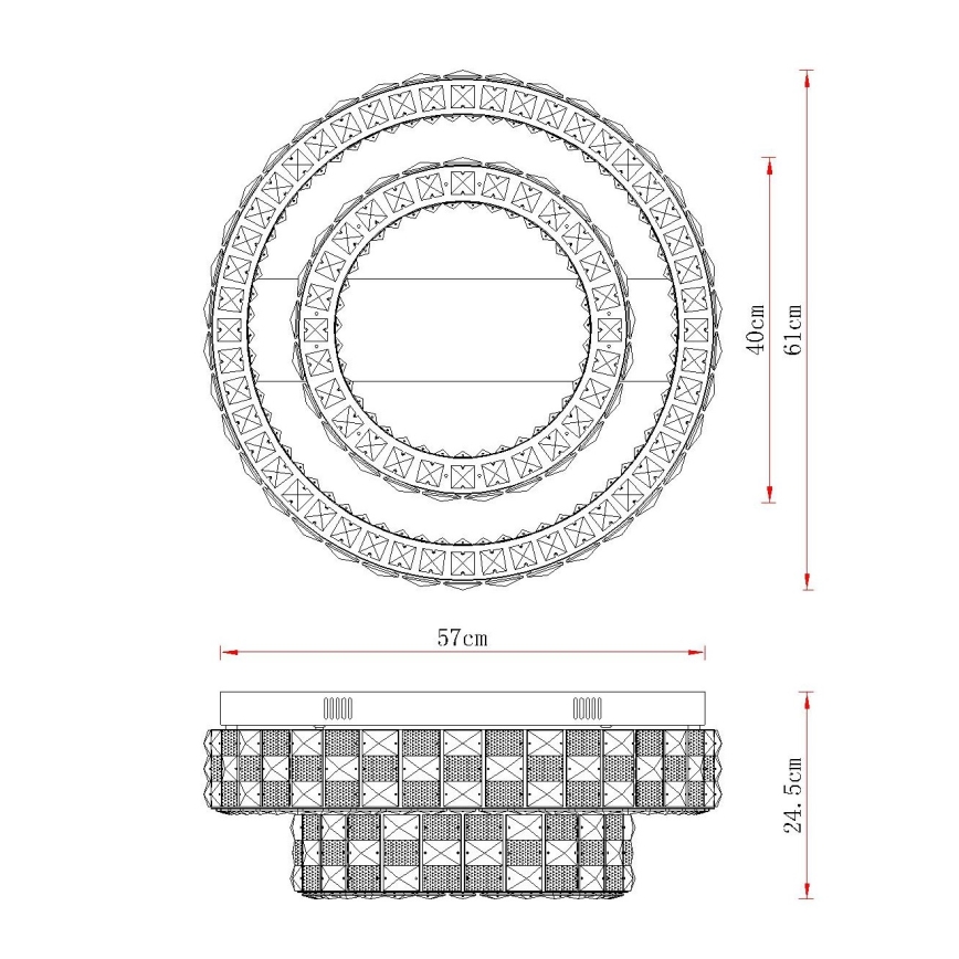 Globo - димируемо таванно LED осветително тяло LED/55W/230V 2700-6000K Ø 61 см + дистанционно управление