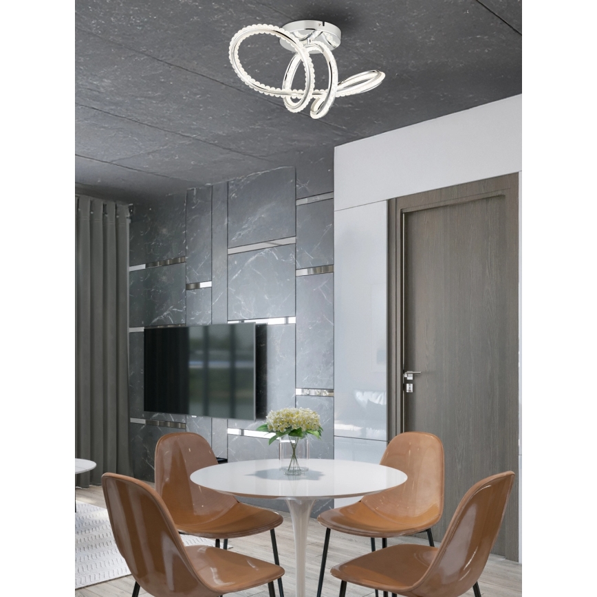 Globo - LED димируемо таванно осветително тяло LED/40W/230V 2700-6000K лъскав хром + дистанционно управление