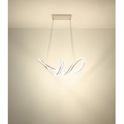 Globo - LED димируем полилей на кабел LED/45W/230V 2700-6000K лъскав хром + дистанционно управление