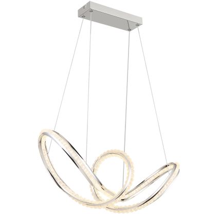Globo - LED димируем полилей на кабел LED/45W/230V 2700-6000K лъскав хром + дистанционно управление