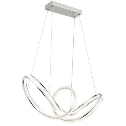 Globo - LED димируем полилей на кабел LED/45W/230V 2700-6000K лъскав хром + дистанционно управление