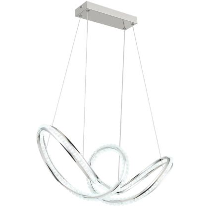 Globo - LED димируем полилей на кабел LED/45W/230V 2700-6000K лъскав хром + дистанционно управление