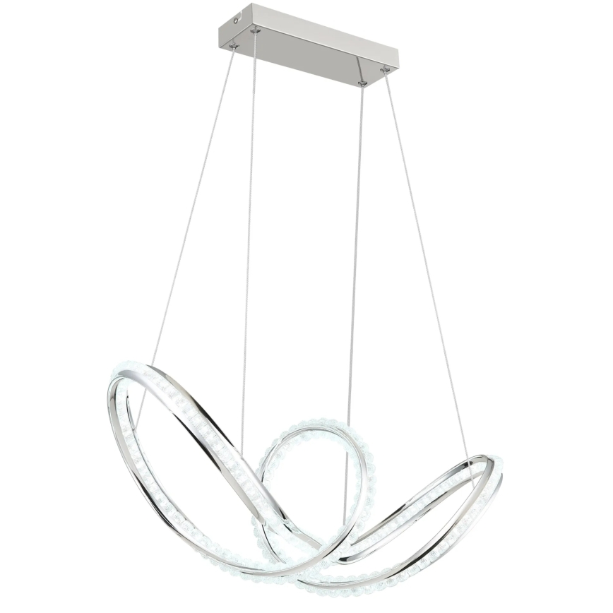Globo - LED димируем полилей на кабел LED/45W/230V 2700-6000K лъскав хром + дистанционно управление