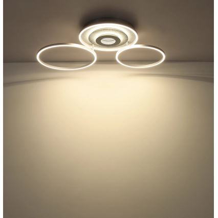 Globo - Димируема LED таванна лампа LED/40W/230V 2700-6500K 57x99,2 cm сребриста + дистанционно управление
