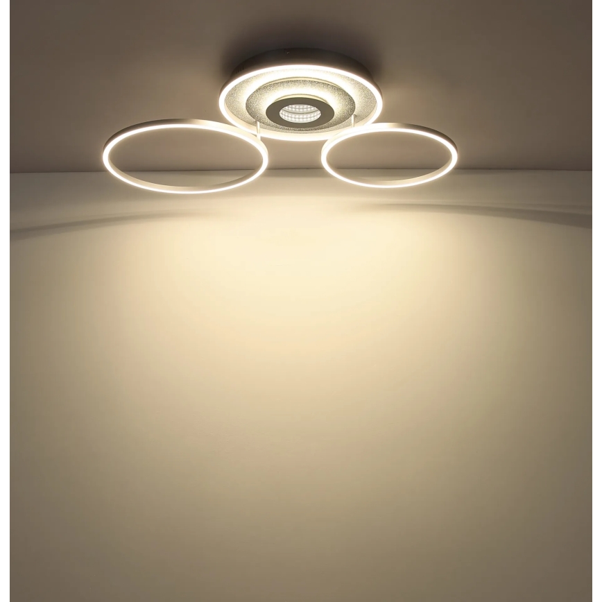 Globo - Димируема LED таванна лампа LED/40W/230V 2700-6500K 57x99,2 cm сребриста + дистанционно управление