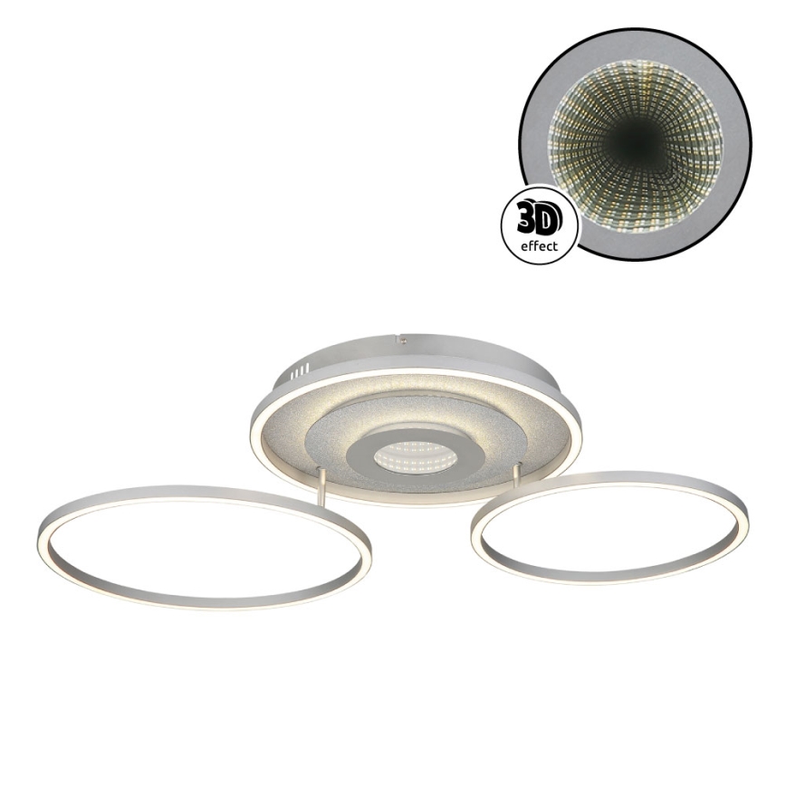 Globo - Димируема LED таванна лампа LED/40W/230V 2700-6500K 57x99,2 cm сребриста + дистанционно управление