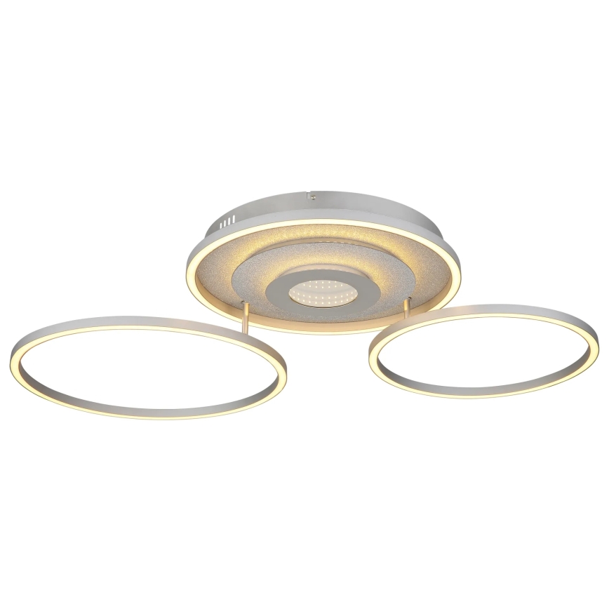 Globo - Димируема LED таванна лампа LED/40W/230V 2700-6500K 57x99,2 cm сребриста + дистанционно управление