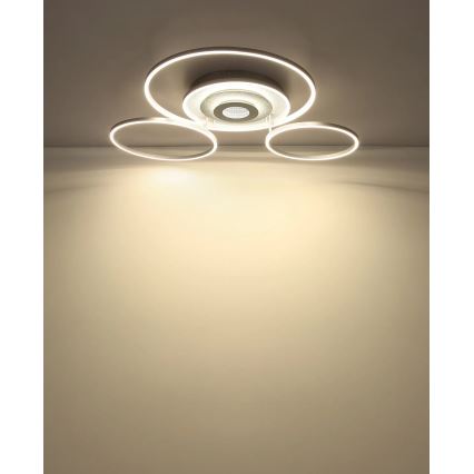Globo - Димируема таванна LED лампа LED/60W/230V 2700-6500K 80,8x99,2 cm сребрист + дистанционно управление