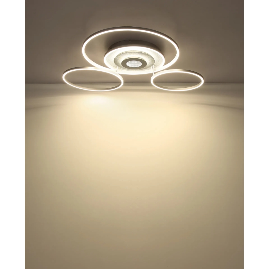 Globo - Димируема таванна LED лампа LED/60W/230V 2700-6500K 80,8x99,2 cm сребрист + дистанционно управление