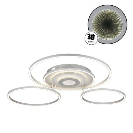 Globo - Димируема таванна LED лампа LED/60W/230V 2700-6500K 80,8x99,2 cm сребрист + дистанционно управление