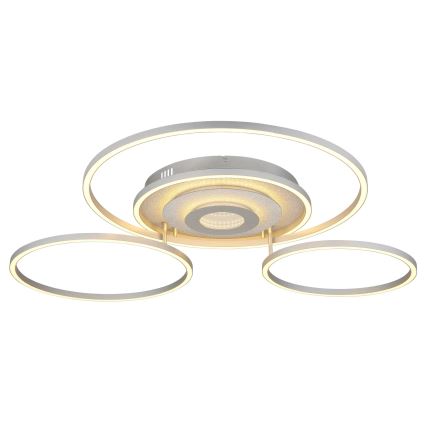 Globo - Димируема таванна LED лампа LED/60W/230V 2700-6500K 80,8x99,2 cm сребрист + дистанционно управление