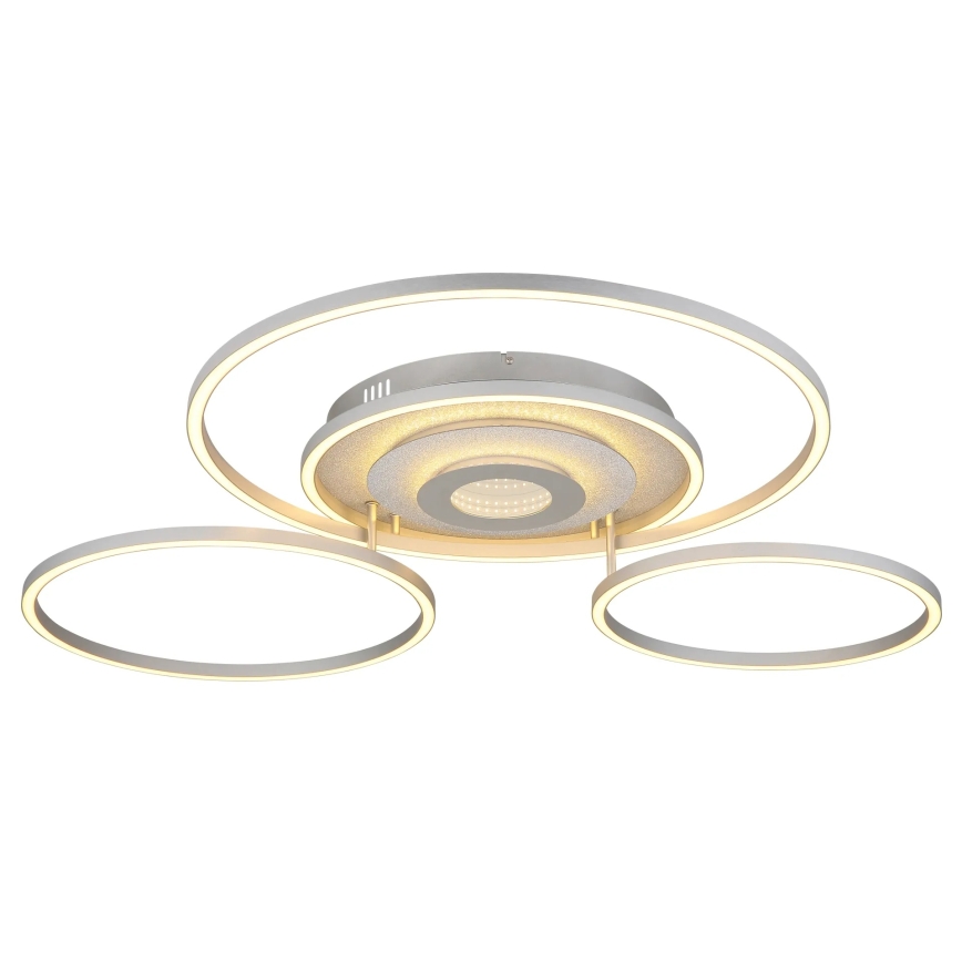 Globo - Димируема таванна LED лампа LED/60W/230V 2700-6500K 80,8x99,2 cm сребрист + дистанционно управление