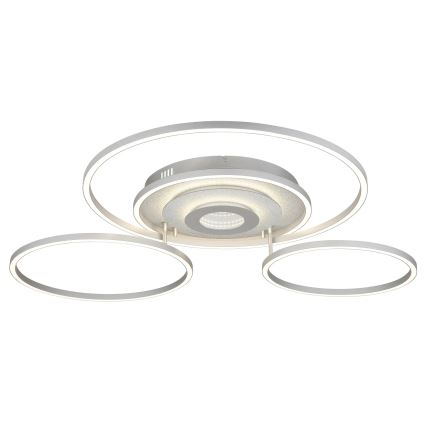 Globo - Димируема таванна LED лампа LED/60W/230V 2700-6500K 80,8x99,2 cm сребрист + дистанционно управление