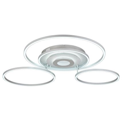 Globo - Димируема таванна LED лампа LED/60W/230V 2700-6500K 80,8x99,2 cm сребрист + дистанционно управление