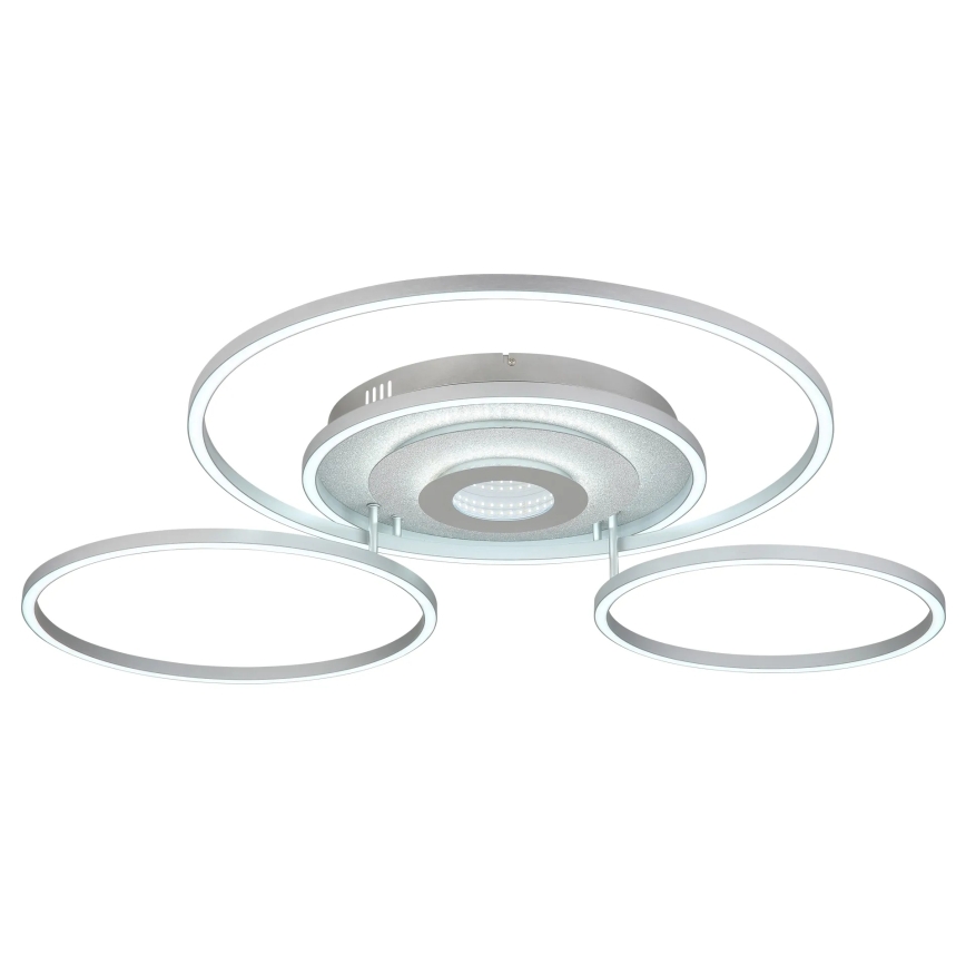 Globo - Димируема таванна LED лампа LED/60W/230V 2700-6500K 80,8x99,2 cm сребрист + дистанционно управление
