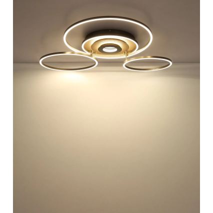 Globo - Димируемо LED таванно осветително тяло LED/60W/230V 2700-6500K 80,8x99,2 cm месинг + дистанционно управление
