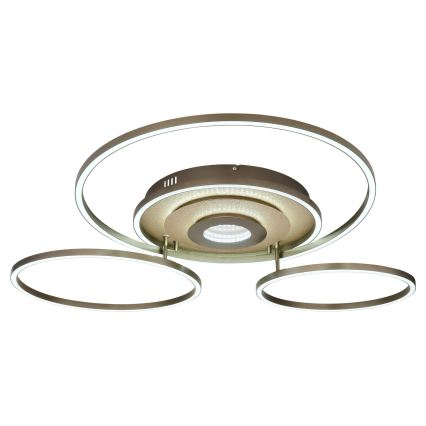 Globo - Димируемо LED таванно осветително тяло LED/60W/230V 2700-6500K 80,8x99,2 cm месинг + дистанционно управление