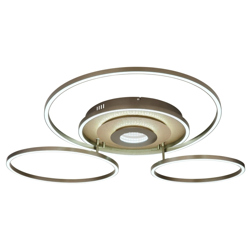Globo - Димируемо LED таванно осветително тяло LED/60W/230V 2700-6500K 80,8x99,2 cm месинг + дистанционно управление