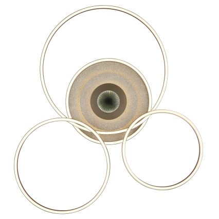 Globo - Димируемо LED таванно осветително тяло LED/60W/230V 2700-6500K 80,8x99,2 cm месинг + дистанционно управление